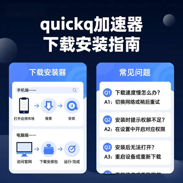 quickq加速器下载安装难吗？常见问题怎么解决？